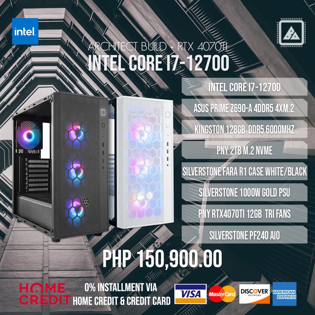 INTEL CORE I7-12700 ARCHITECT BUILD x 4070TI INTEL CORE I7-12700 ARCHITECT BUILD x 4070TI